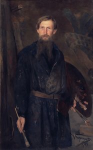 Portrait of the Artist Viktor Vasnetsov by Nikolai Dmitrievich Kuznetsov