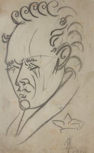 Portrait of the Poet Vasili Kamensky, 1913 by Nikolai Ivanovich Kulbin