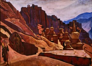 Monastery of the Bonpo Lamas in Tibet by Nikolai Konstantinowitsch Roerich