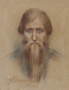 Portrait of the Russian mystic Grigory Rasputin 1869-1916 by Nikolai Kornilovich Bodarevsky