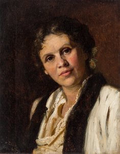 Portrait of Sophia Kuvshinnikova (1847-1907) by Nikolai Nikolaevich Bazhin