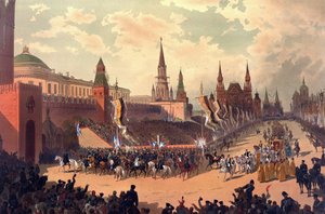 The Ceremonial Entry of Alexander III in the Red Square (From the Coronation Album)