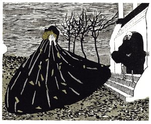Autumn Illustration for the Magazine Mir Iskusstva by Nikolai Petrovich Feofilaktov