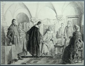 Maria Ivanovna Khlopova, the Bride of the Tsar Michail Fyodorovich by Nikolai Vasilyevich Nevrev