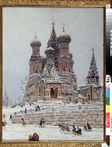 The Red Square in Moscow with a View of Saint Basil