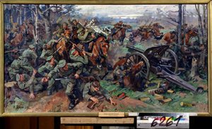 The Russian Cavalry Charging the German Artillery in 1915