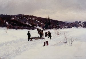 Clearing away snow