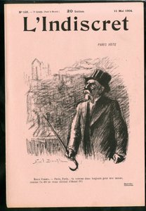 Cover of The Indiscreet, number 1, Satirical in B & W by Noel Dorville