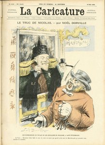 Illustration for the Cover of La Caricature (1880) by Noel Dorville