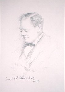 Portrait of Winston Churchill by Noel Dorville