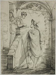 Woman and Man Conversing by Noel Thomas Joseph Clerian