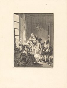 Julie Faints in an Armchair by Noël Le Mire after Jean Michel Moreau