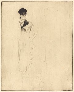 Sketch of a Young Lady in Violet by Norbert Goeneutte