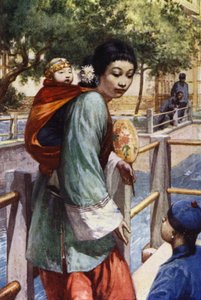 China: Girl and baby by Norman Hardy