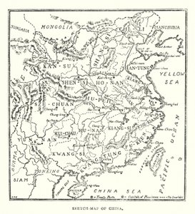 China: Sketch-map of China by Norman Hardy