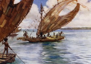Large Trading Canoes, British New Guinea