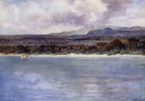 Mount Marion, the active Volcano, Island of Ambryn, New Hebrides by Norman Hardy