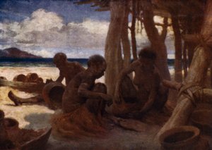 Old Women making Pottery, British New Guinea