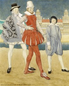 Mercutio and Benvolio - Romeo & Juliet by Norman Wilkinson