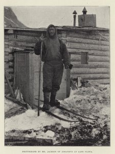Photograph by Mr Jackson of Johansen at Cape Flora by Norwegian Photographer