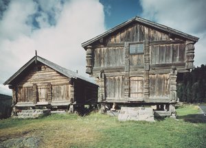Peasant houses, built c.1712 by Norwegian School