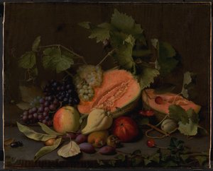 Still Life with Melons and Grapes
