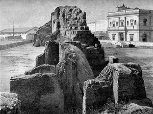 Remains of the Servian wall near the railway station, Rome