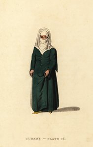 Turkish woman of Constantinople by Octavian (after) Dalvimart