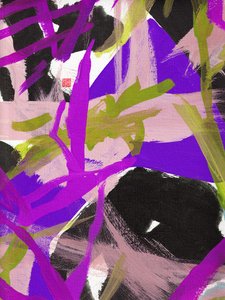 Zen Purple Floral, 2023 by Odilia W. Y. Fu