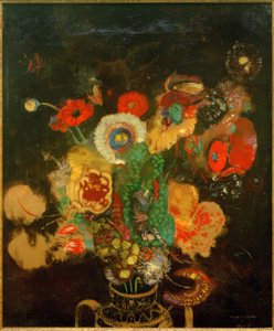 Bouquet of Flowers against Black Background