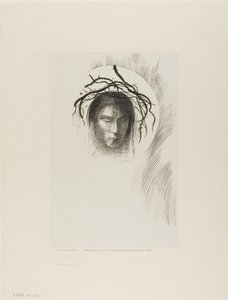 Day Appears at Last,...and in the Very Disk of the Sun Shines the Face of Jesus Christ, plate 24 of 24 by Odilon Redon