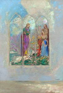Devotion Near a Red Bush by Odilon Redon