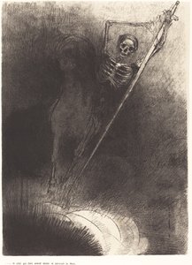 And His Name That Sat on Him Was Death by Odilon Redon