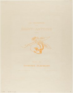 Frontispiece/Title Plate for the Tentation de St. Antoine by Odilon Redon