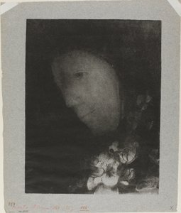 Head of Woman With Corsage of Flowers