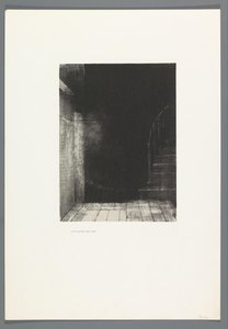 I Saw a Broad and Pale Light (The Haunted House, Illustrations by Bulwer-Lytton, Translated by René Philipon) by Odilon Redon