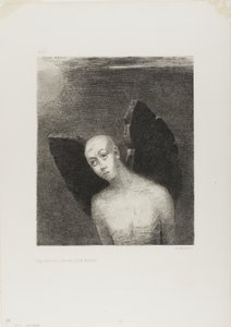 The Lost Angel Then Opened Black Wings, from Night by Odilon Redon