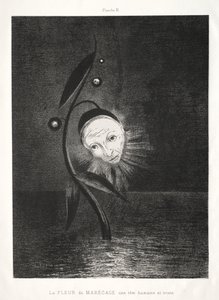 The Marsh Flower, a Sad Human Head by Odilon Redon