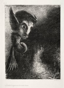 The Night: The Chimera Gazed at All Things with Fear, 1886 by Odilon Redon