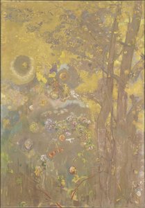Trees on a Yellow Background, 1901 by Odilon Redon