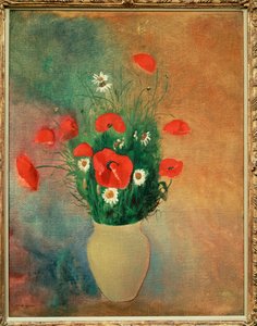 Vase with Red Poppies by Odilon Redon