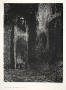 The Night: The Man Was Alone in a Night Landscape by Odilon Redon Lemercier and Cie.