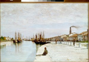 Marina of Rimini by Odoardo Borrani