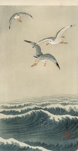 Gulls at Sea by Ohara Koson