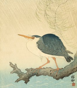 Heron in a Storm by Ohara Koson