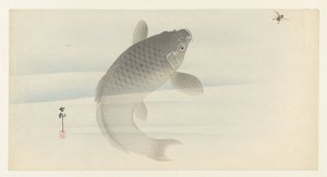 Carp and Fly by Ohara Koson