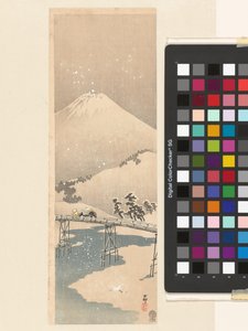 Snow Landscape with Mount Fuji by Ohara Koson