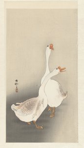Two Geese by Ohara Koson