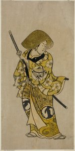 The Actor Sawamura Kamesaburo as Nagoya Kosanza in the play "Keisei Fukubiki Nagoya," performed at the Nakamura Theater in the first month, 1731