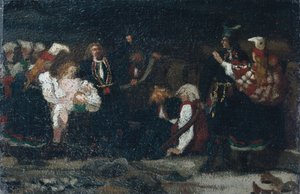 Fight in a Farmyard by Olaf Isaachsen